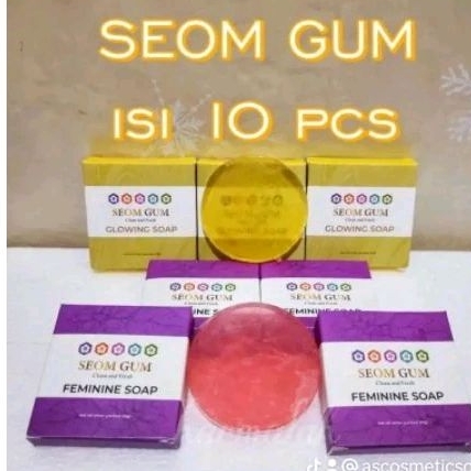 (10pcs) SABUN SEOM GUM GLOWING SOAP ORIGINAL | SEOM GUM FEMININE SOAP BPOM
