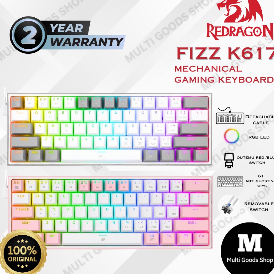 K617  K617R  K617RGB Redragon Mechanical Gaming Keyboard 6 FIZZ