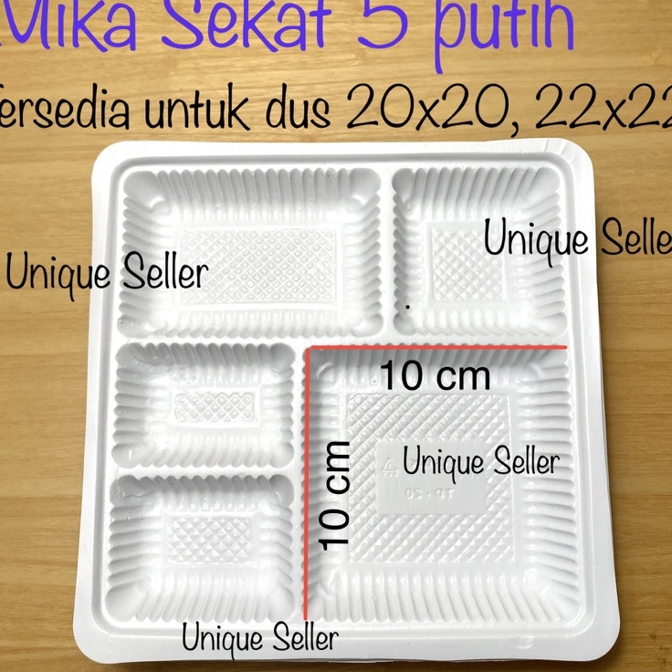 Terkini Grosir Isi5 Mika Sekat 5 Warna Putih untuk dus nasi 2x2  Mika Sekat 5 Warna Putih untuk dus 