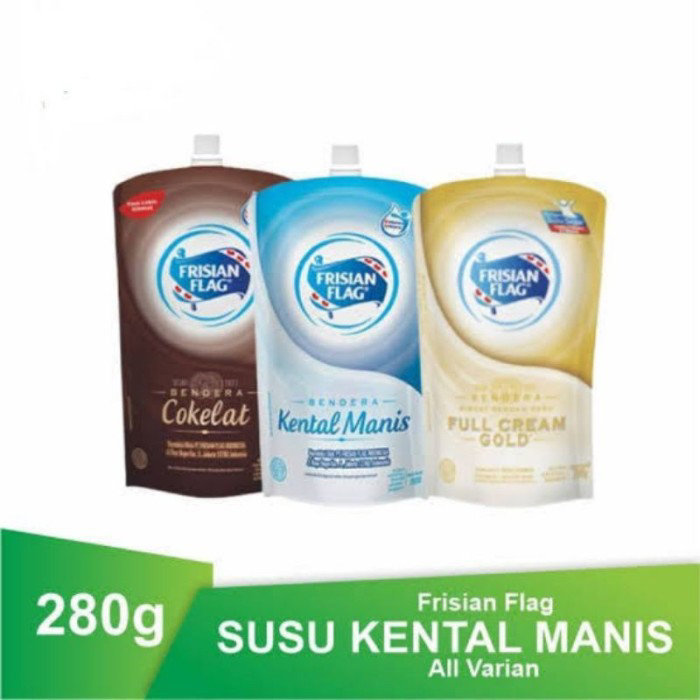 

Frisian flag susu kental manis coklat / putih / gold 280 gram