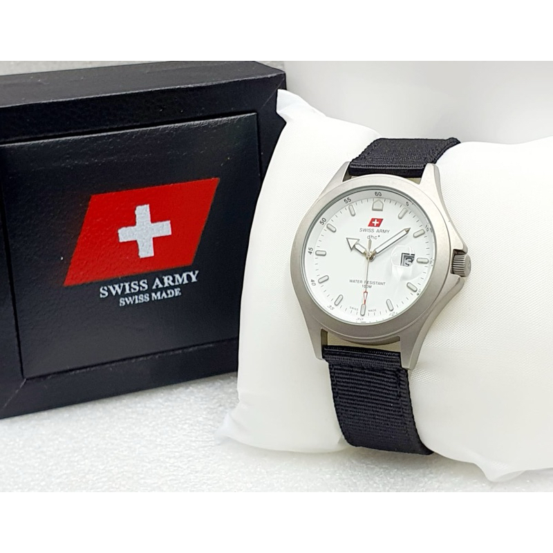 Original Jam Tangan Pria SA1880 Date Aktif Strap Kanvas