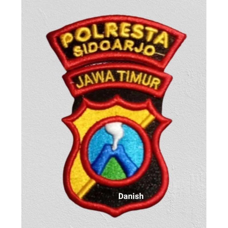 BET BORDIR LOGO LAMBANG LOKASI POLRESTA SIDOARJO,POLDA JAWA TIMUR