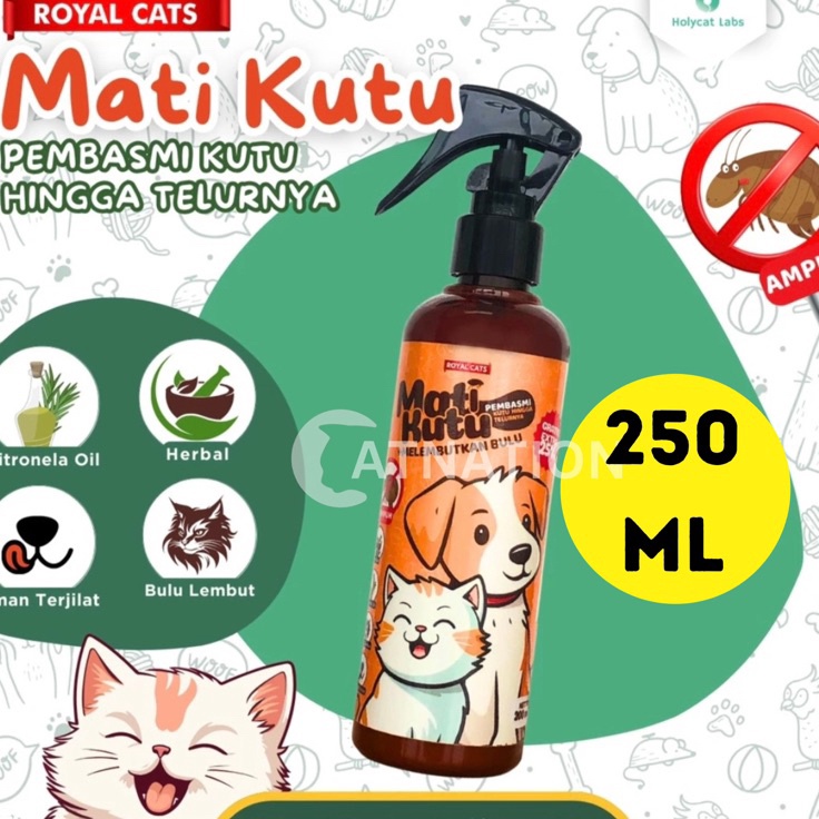 MATI KUTU 25ML  Spray Anti Kutu Kucing Anjing Aman Terjilat Ampuh Spray Kutu Kucing 25ml