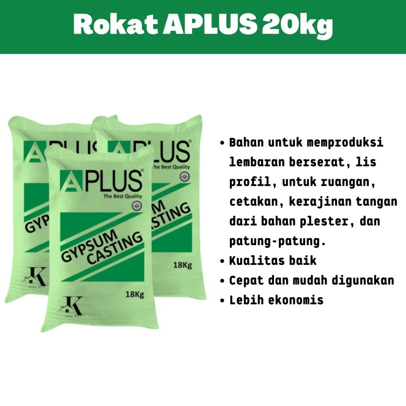 GYPSUM CASTING ROKAT APLUS (harga per 1 kg)
