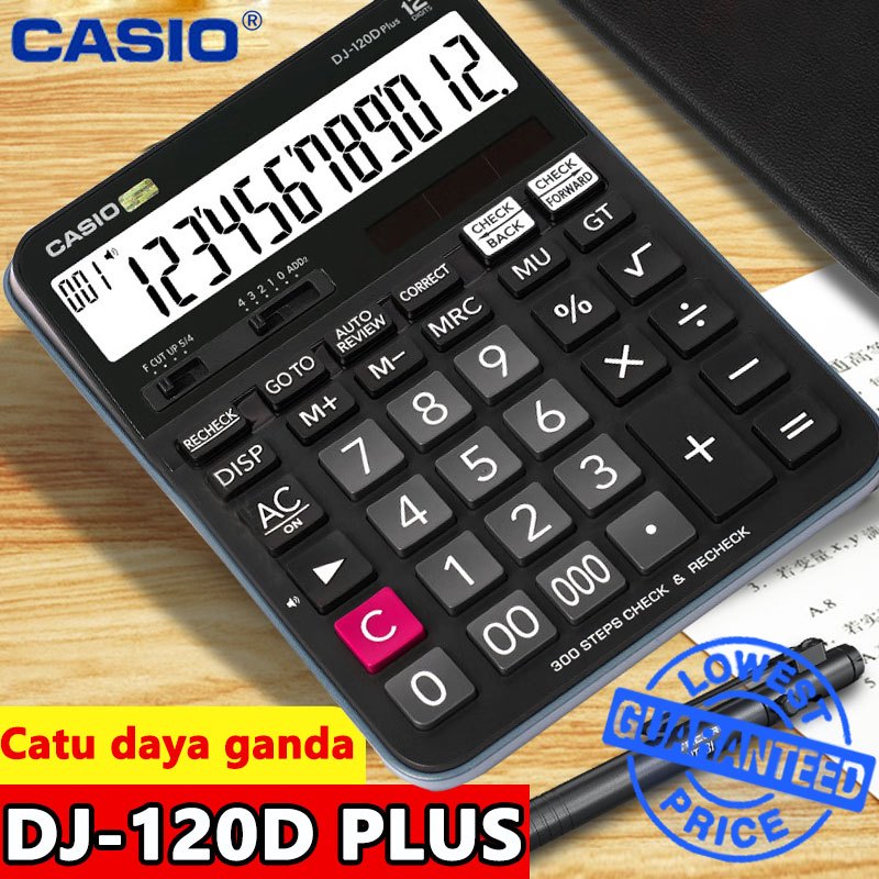 

[Promosi mulai sekolah]Kalkulator Scientific Casio DJ-120D PLUS/MJ-120D PLUS Kalkulator Meja Check Correct 100% asli