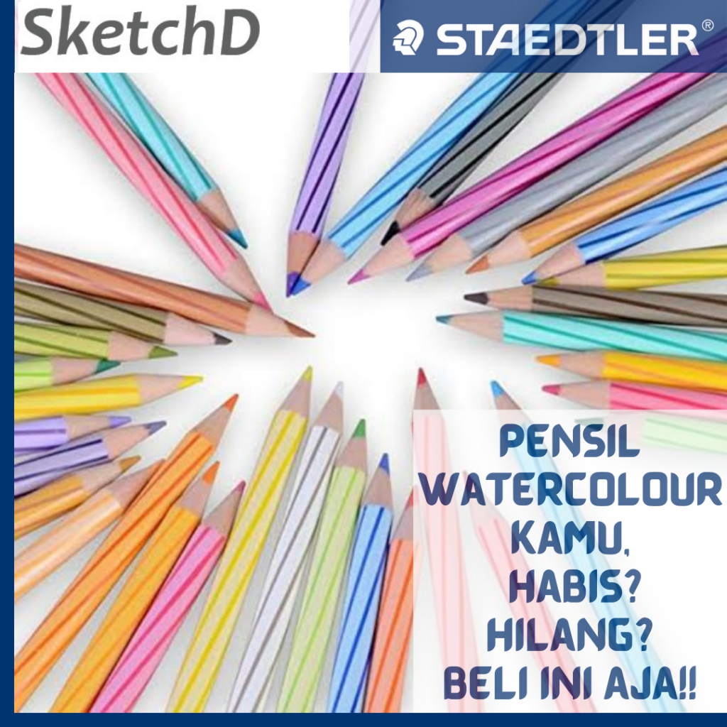 

Pensil warna Aquarel color Staedtler Water colour pencil Satuan 0 - 800 48 Warna