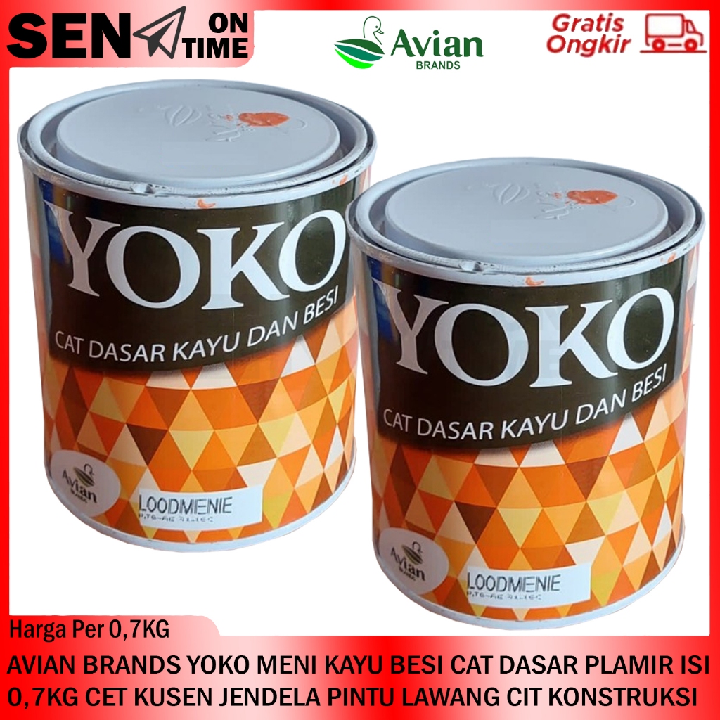 Avian Brands Loodmenie Yzermenie Yoko Meni Kayu Besi Isi 0,7kg Pelindung Rayap Serangga Cat Plamir C