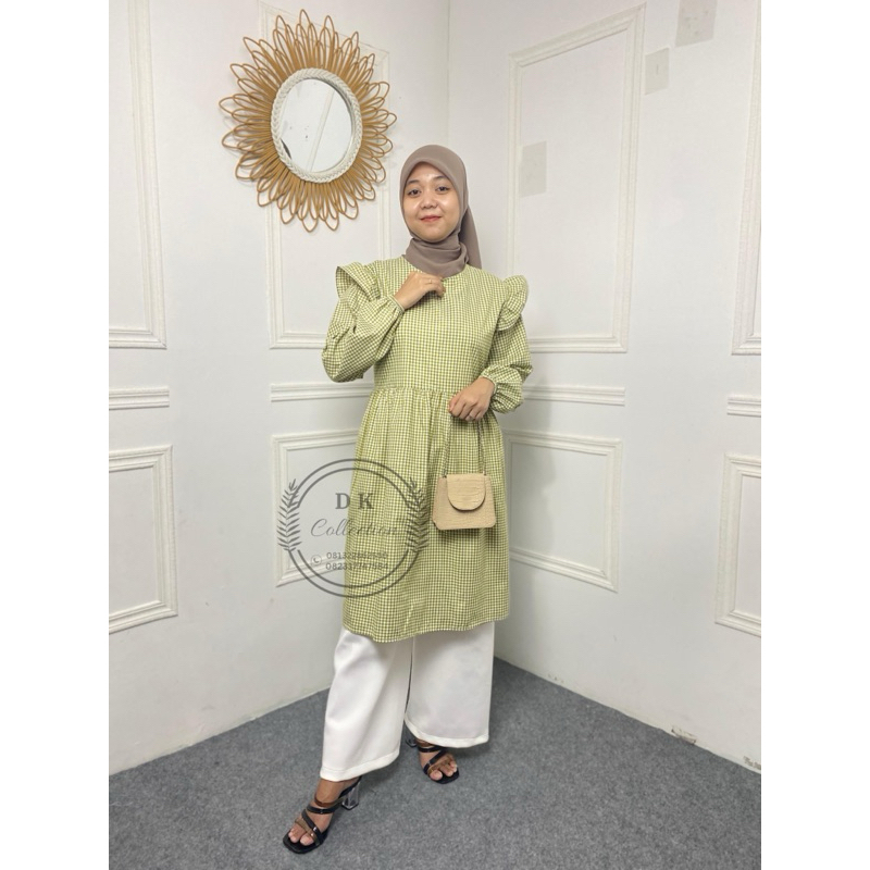 KALEAOUTFIT - CLARA TUNIK SQUAR - ATASAN WANITA JUMBO TERMURAH - BAJU REMAJA KEKINIAN - KOREAN STYLE