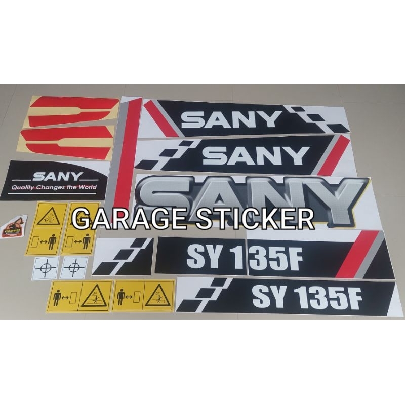 STICKER EXCAVATOR SANY SY 135 F