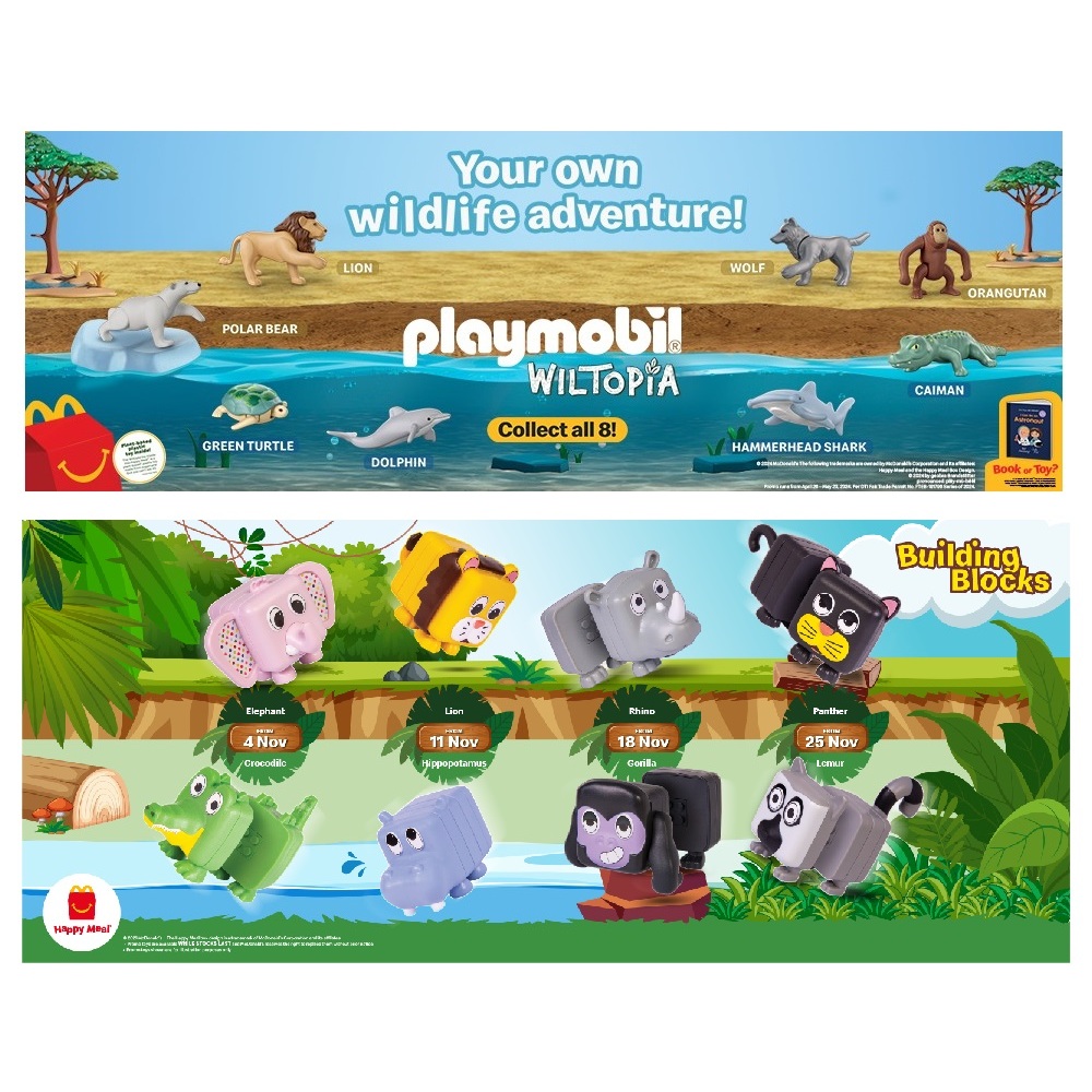Mainan Anak Wiltopia Playmobil Aneka Hewan Binatang Animal Hadiah Happy Meal Meals McD McDonald Toy 