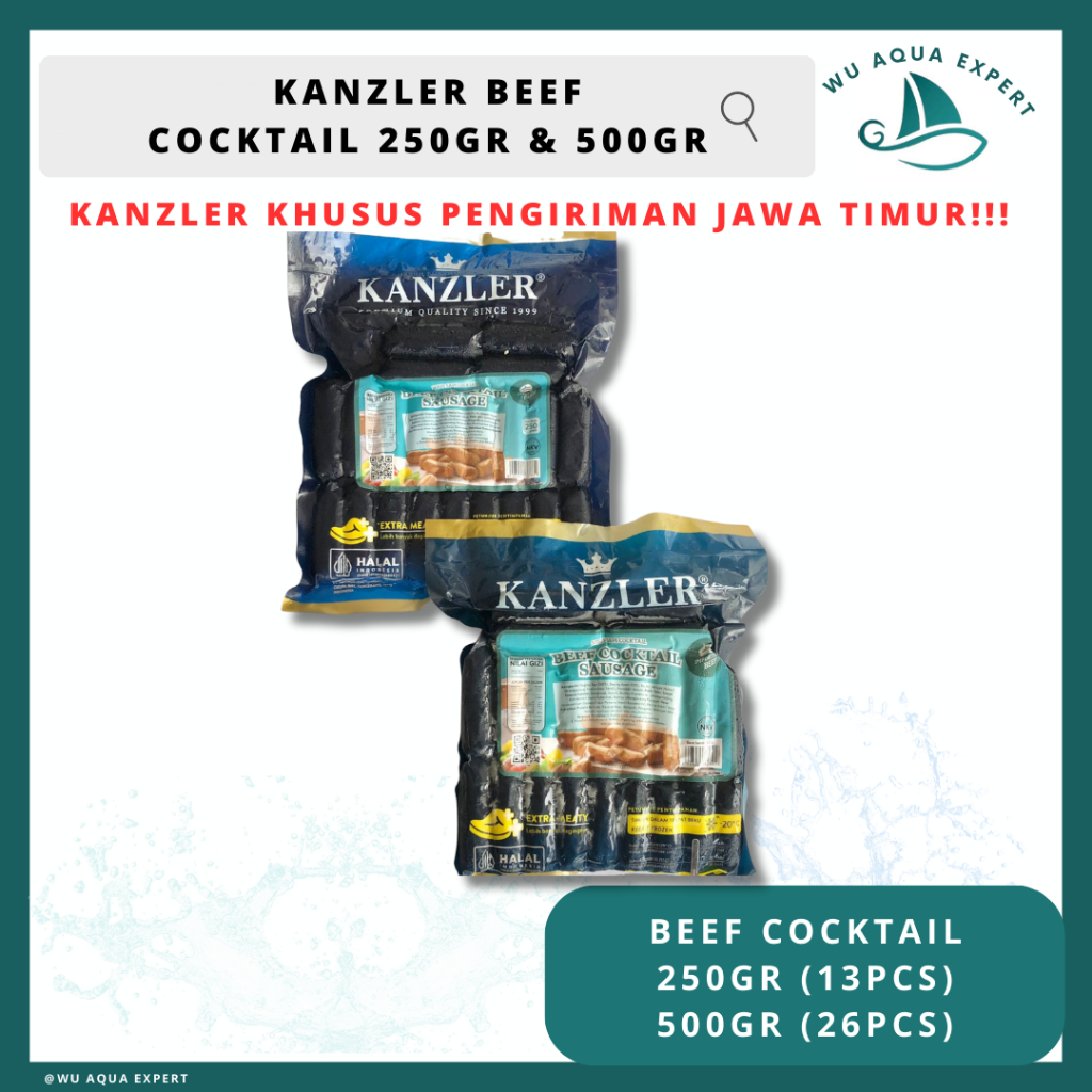 

SOSIS KANZLER COCKTAIL SAUSAGE CHEESE FRANKFURTER SAPI AYAM BEEF CHICKEN 500gr / 250gr SAUSAGES