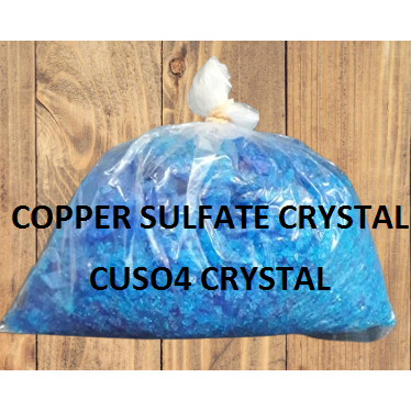 TERUSI KRISTAL / COPPER SULFATE / CUSO4 CRYSTAL / TERUSI / PEMBIRU KOLAM RENANG - 500 GRAM