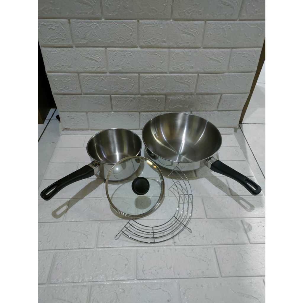 PANCI STAINLESS / PANCI SET / PANCI GAGANG / PENGGORENGAN STAINLESS