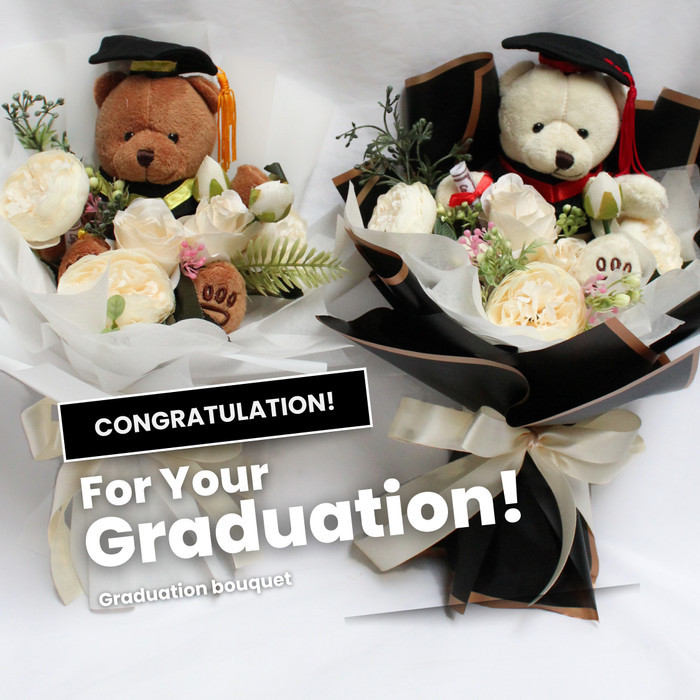 Graduation bouquet buket boneka wisuda Maxwell Flowers