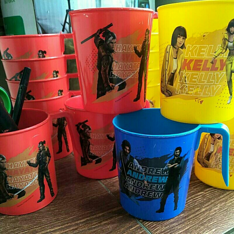 PROMO GELAS UNIK PLASTIK ANAK UNIK 1PCS-GELAS TEH-CANGKIR-GELAS SOUVENIR