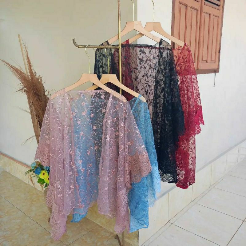 Outer brokat tile / Outer kebaya brokat / Kebaya cape Kondangan / Cardigan Brokat Tile