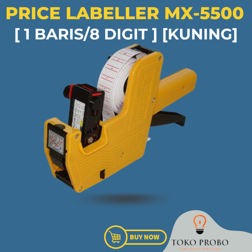 

Alat Pemberi Label Harga & Kode Produk [Price Labeller] MX-5500 1 Baris 8 Digit Kuning