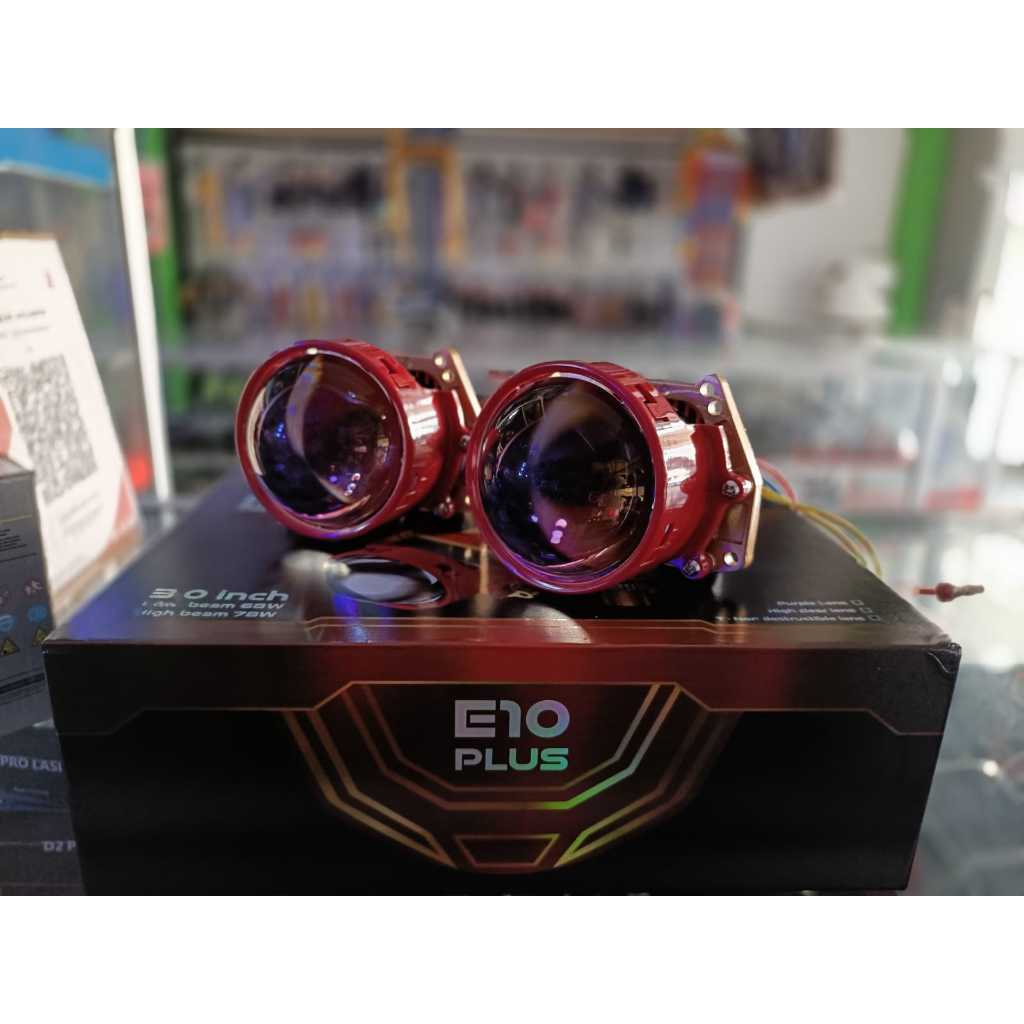 Billed Projector Projie VAHID E10 PLUS + Flat 3 inch 68 Watt purple lens