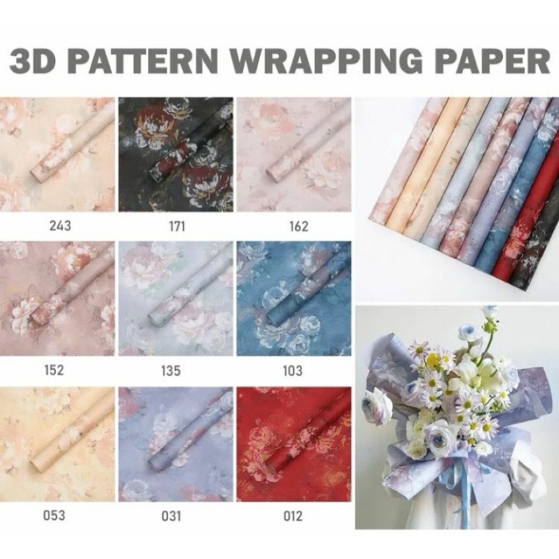 

Kertas Vintage Flower 3D / Wrapping Paper / Kertas Buket