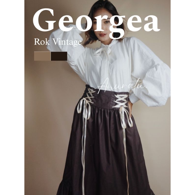 GEORGIA Rok Wanita Vintage Aesthetic|Anuratu Store Official