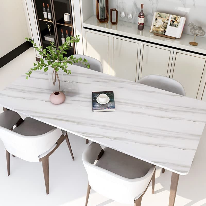 WALLPAPER STIKER  DINDING MARMER Dapur DASAR PUTIH GARIS HITAM