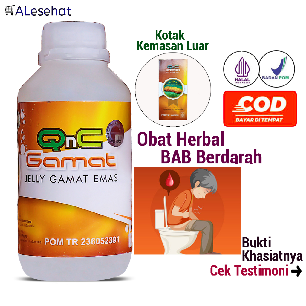 Obat BAB Berdarah Anak & Dewasa Herbal Qnc Jelly Gamat