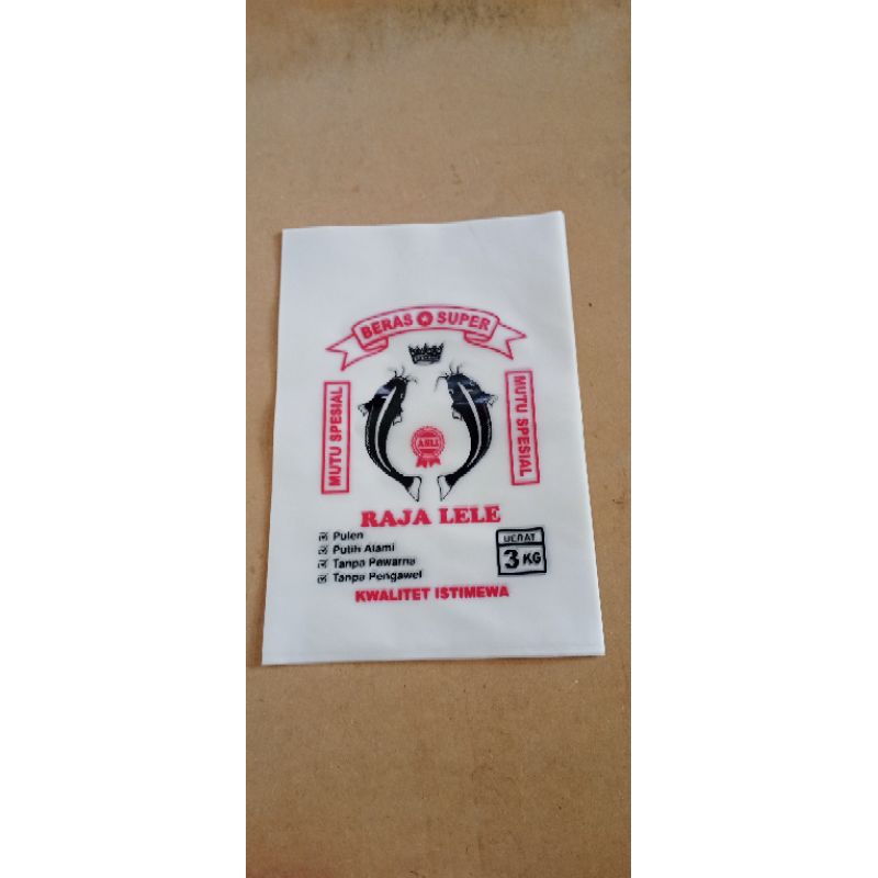 plastik beras 3 kg raja lele ( isi 100 lembar )