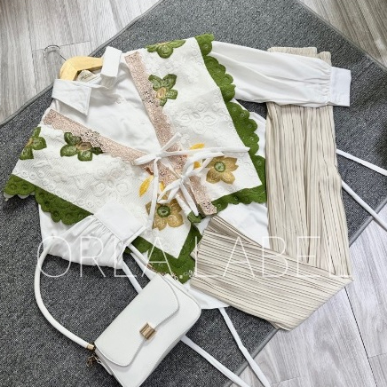 (READY) OUTER EDG65 BORDIR MOTIF BUNGA / BAJU OUTER BUNGA / OUTER KONDANGAN TENUN / BAJU KONDANGAN P