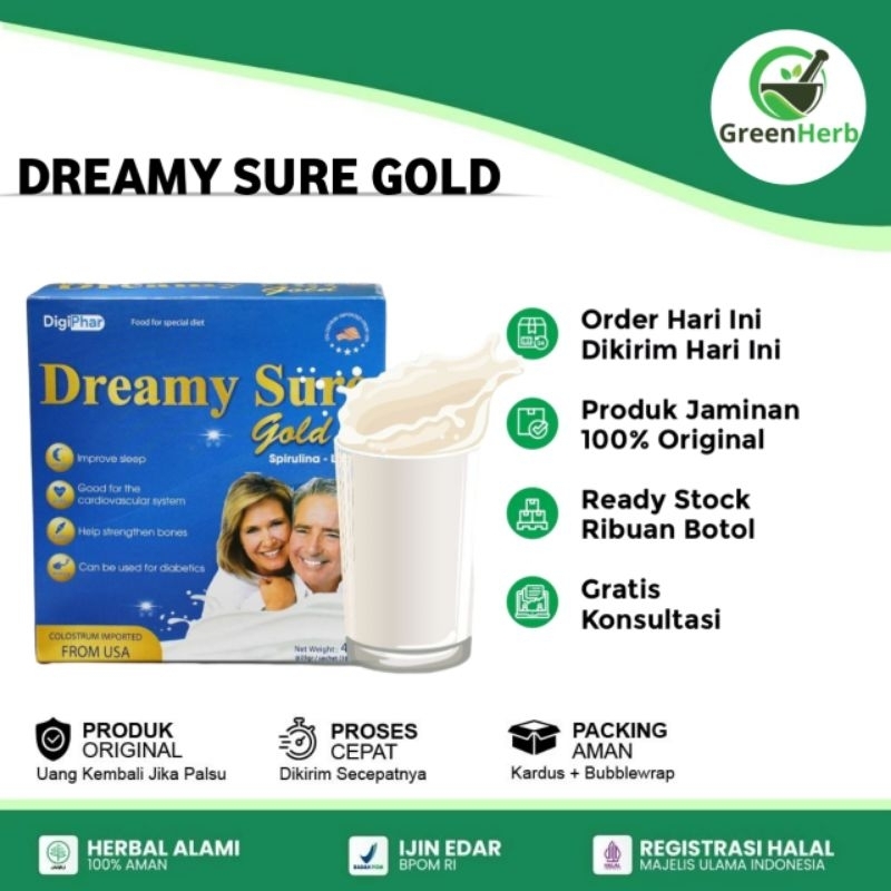 

Dreamy Sure Gold Original USA Susu Atasi Insomnia / Susah Tidur