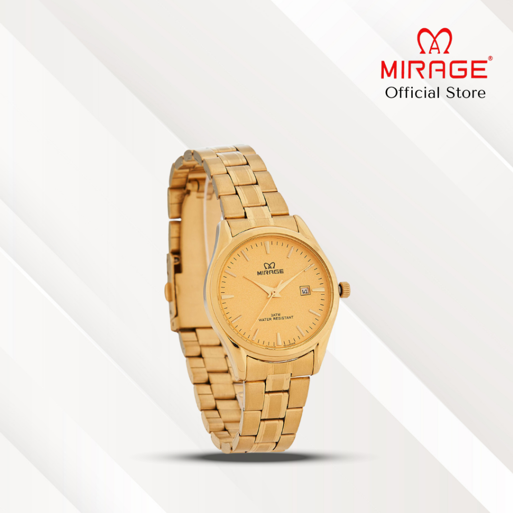 Mirage Jam Tangan Wanita Analog 8708 L Gold Original Stainless