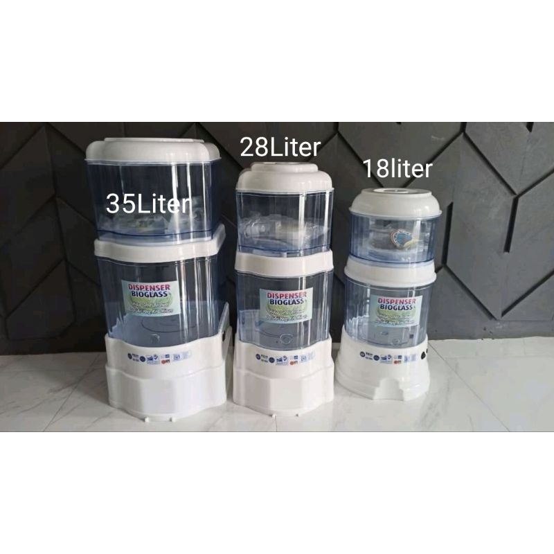 Dispenser penyulingan bioglas ukuran 28liter