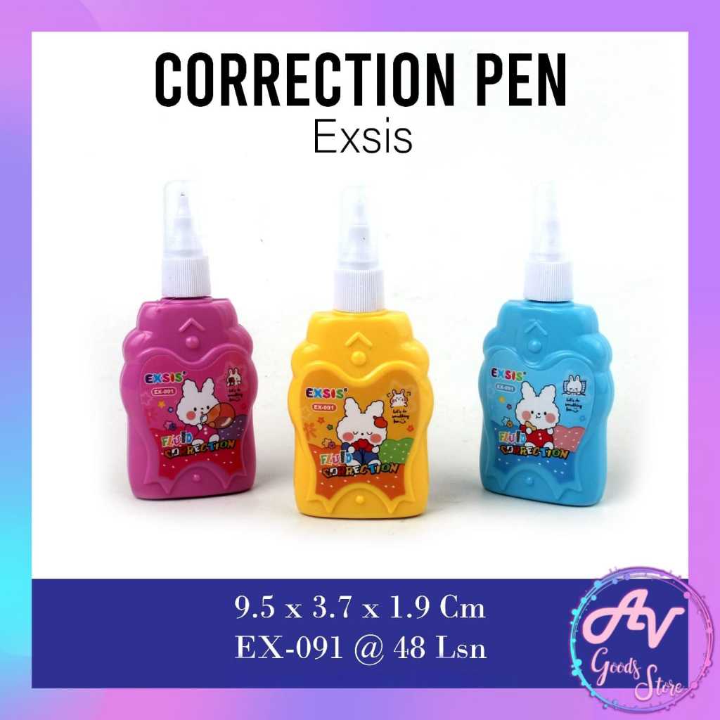 Tip Ex FANCY Karakter EXIS / Tip X Cair / Correction Fluid / Stipo Cair