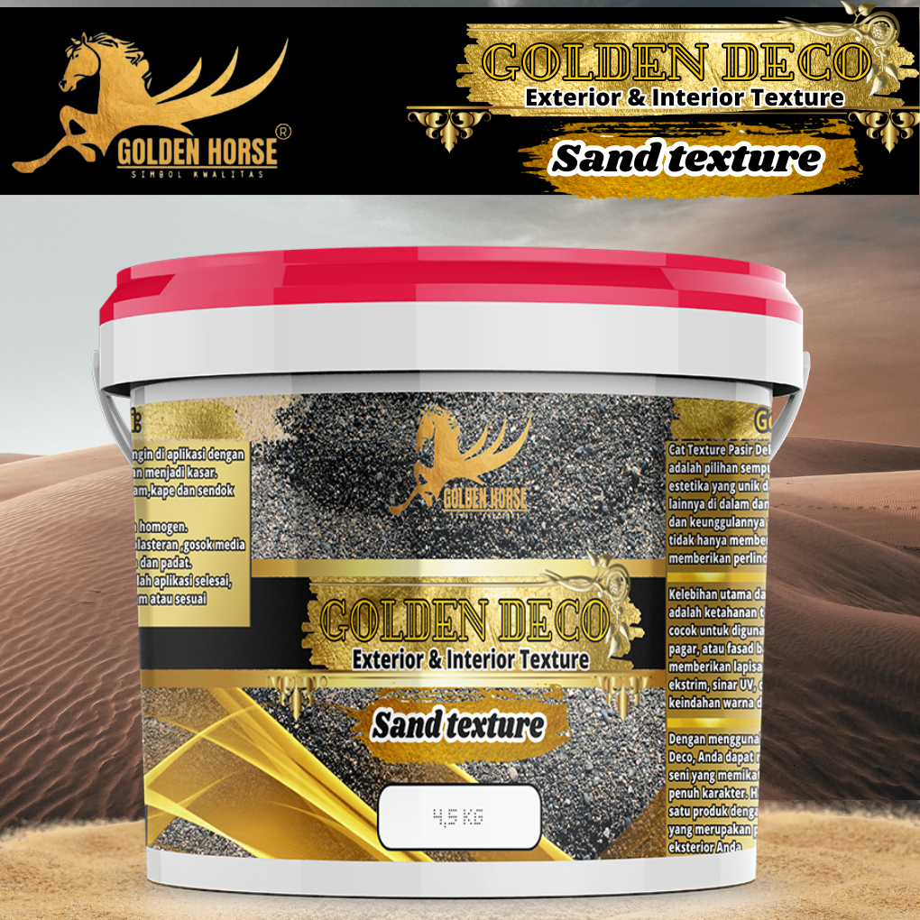 Cat Dinding Sand texture Golden Deco 4,5 kg 0 - Golden horse