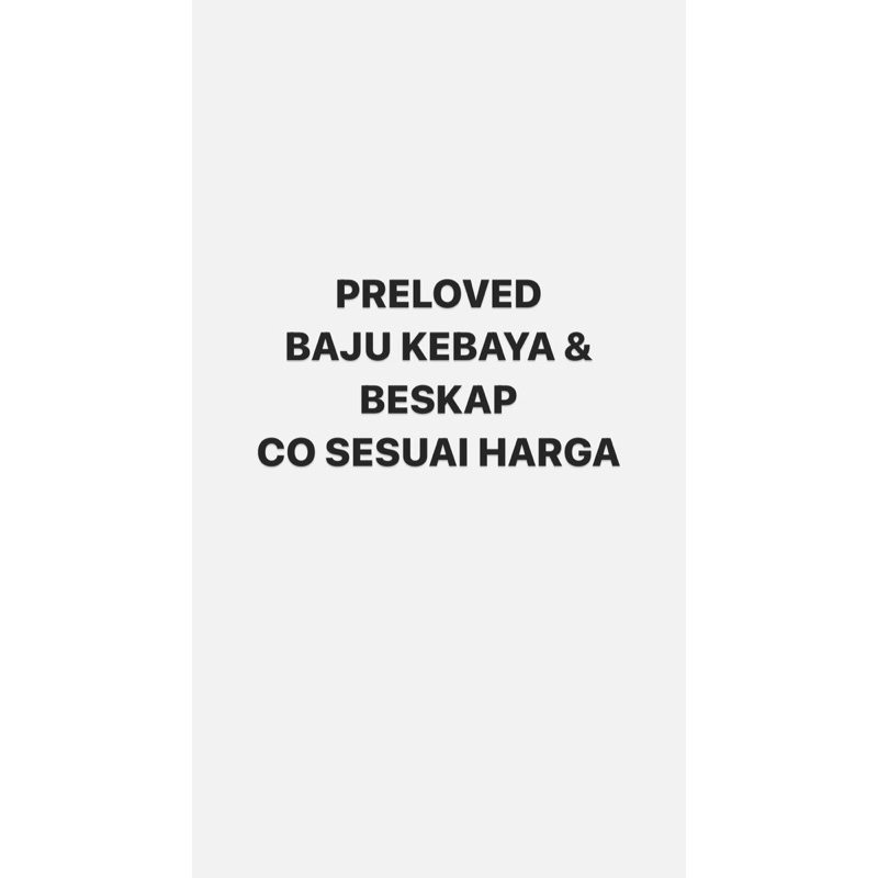 Preloved kebaya & beskap pengantin