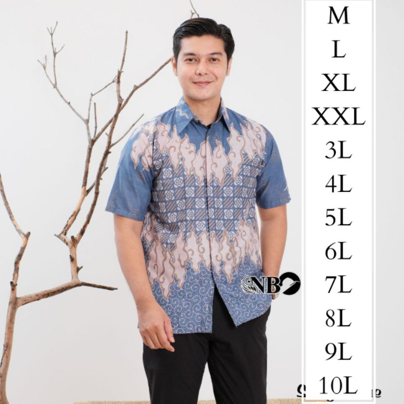 KEMEJA BATIK PRIA LENGAN PENDEK BIG SIZE JUMBO M.L.XL.XXL.3XL.4XL.5XL.6XL