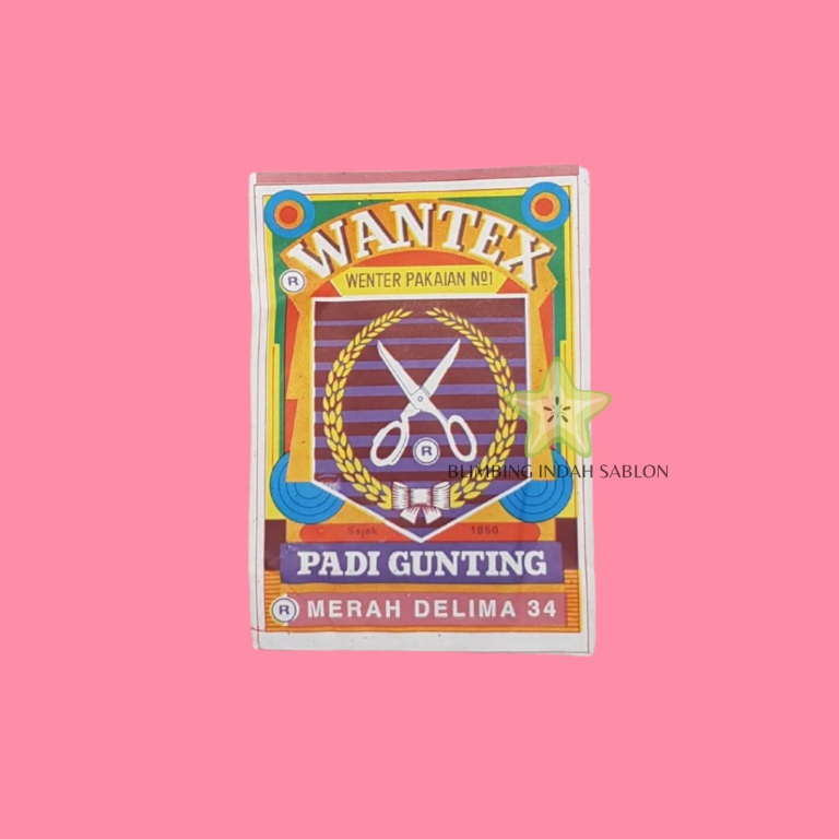 Wantex Merah Delima BLIMBING INDAH SABLON MALANG Best Quality Wenter Padi Gunting Pewarna Textil Tie