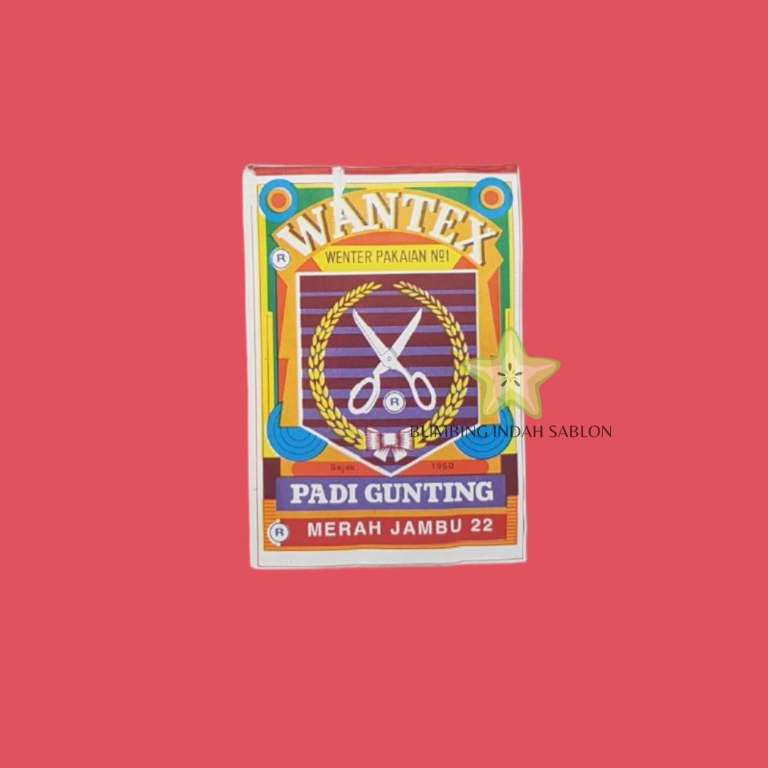 Wantex Merah Jambu BLIMBING INDAH SABLON MALANG Best Quality Wenter Padi Gunting Pewarna Textil Tie 