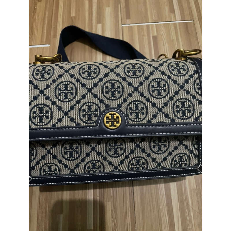 TB Monogram Jacquard Shoulder Bag