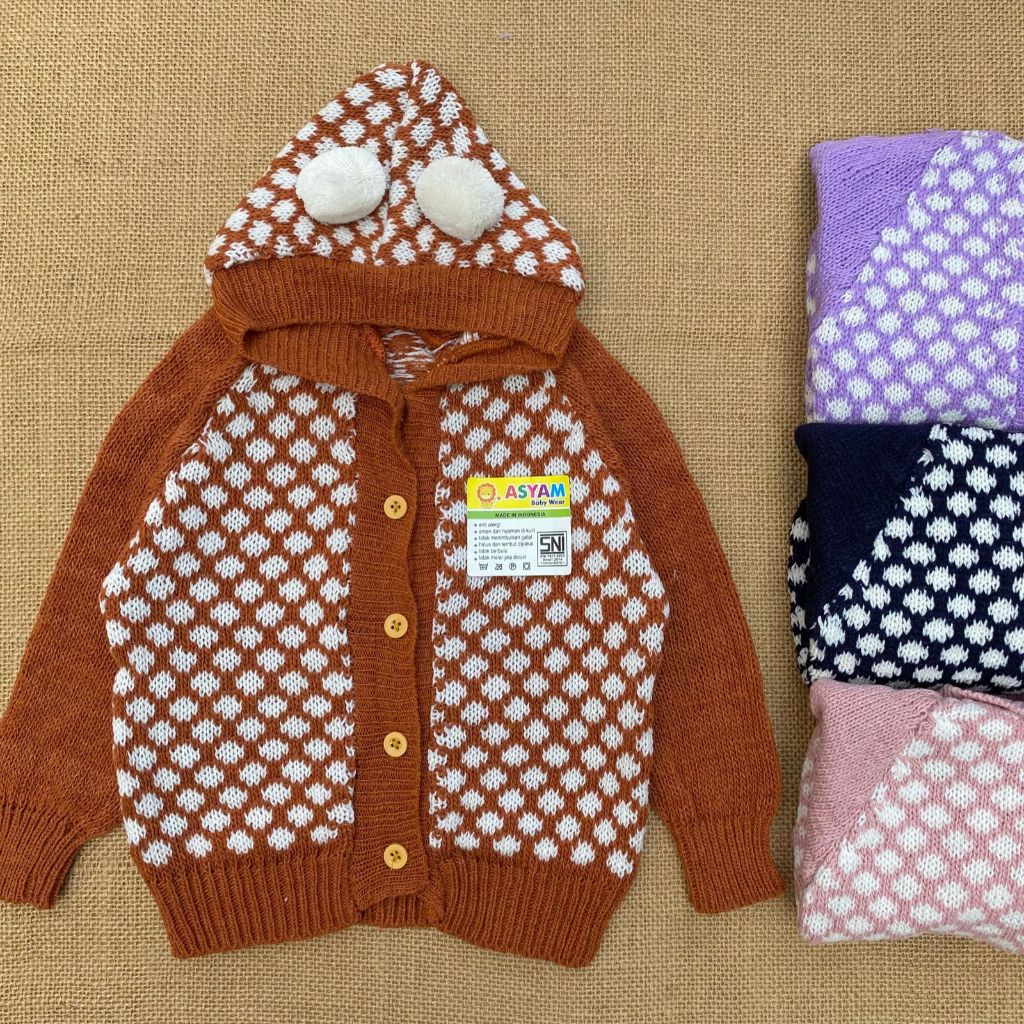 Jaket Rajut Bayi Jaket Bayi Baru Lahir Sweater Rajut Bayi Jaket Rajut 0-6 Bulan ASYAM BABY