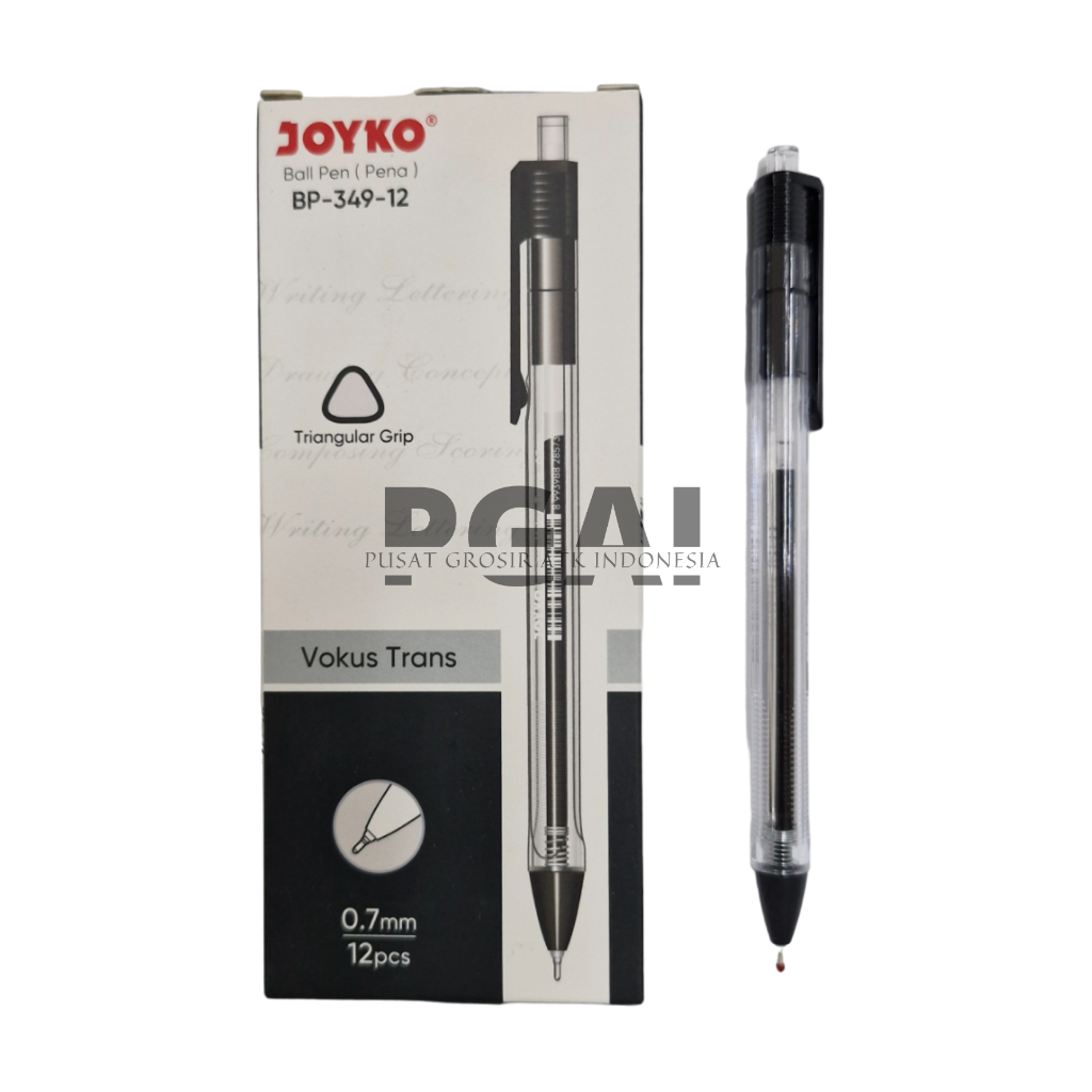 

BOLPOIN PULPEN BALL PEN JOYKO PENA BP-349-12 0.7 MM 1 PACK ISI 12 PCS TINTA HITAM STATIONERY