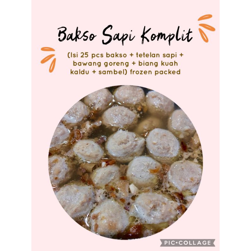 

PAKET Bakso Sapi Homemade NO MSG isi 25 pcs