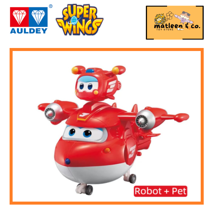 Mainan Auldey - Super wings  superwings deformed robot Pet combine 15cm Jett Dizzy Paul kado anak