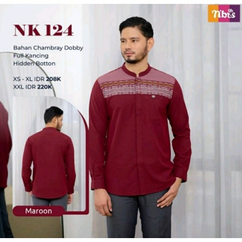 [NEW] KOKO LENGAN PANJANG NIBRAS MAROON