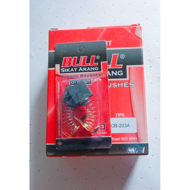 CARBON BRUSH 203 BULL BUAT MESIN CUT OFF/CB 203 BULL/CUTTING 14 INCH/KUL ARANG SPUL ROUTER SUMO/CB 2