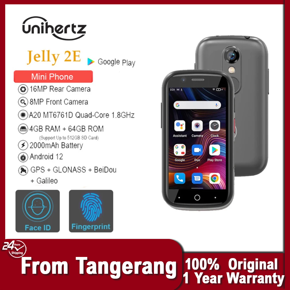 【24 Hour Shipping Tangerang】Unihertz Jelly 2E 4G Android 12 Mini Smartphone Unlocked Global Version 