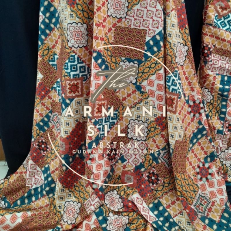 KAIN ARMANI SILK | MOTIF ABSTRAK [ Harga Per 0,50 Meter ]