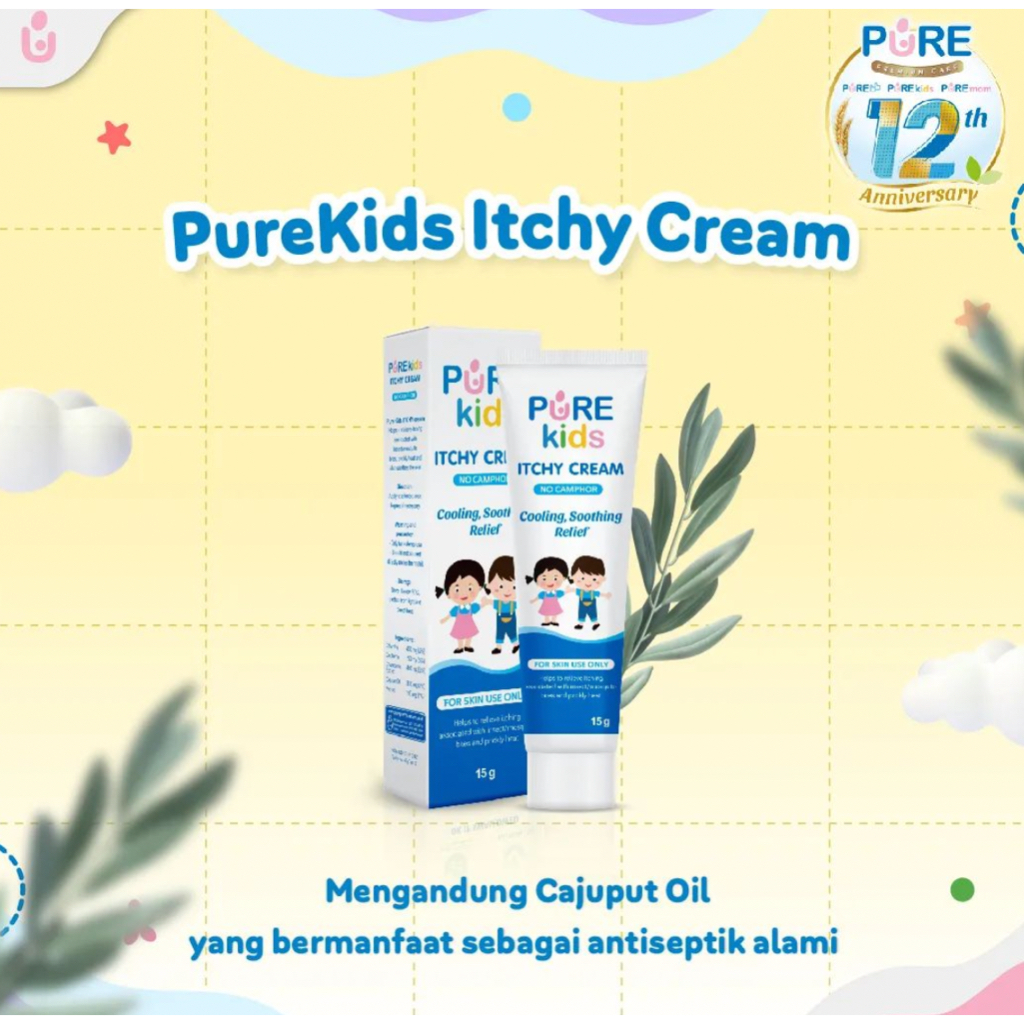Pure Kids Itchy Cream Gatal Anak / Bayi 15gr - Pure Baby PureBaby PureKids