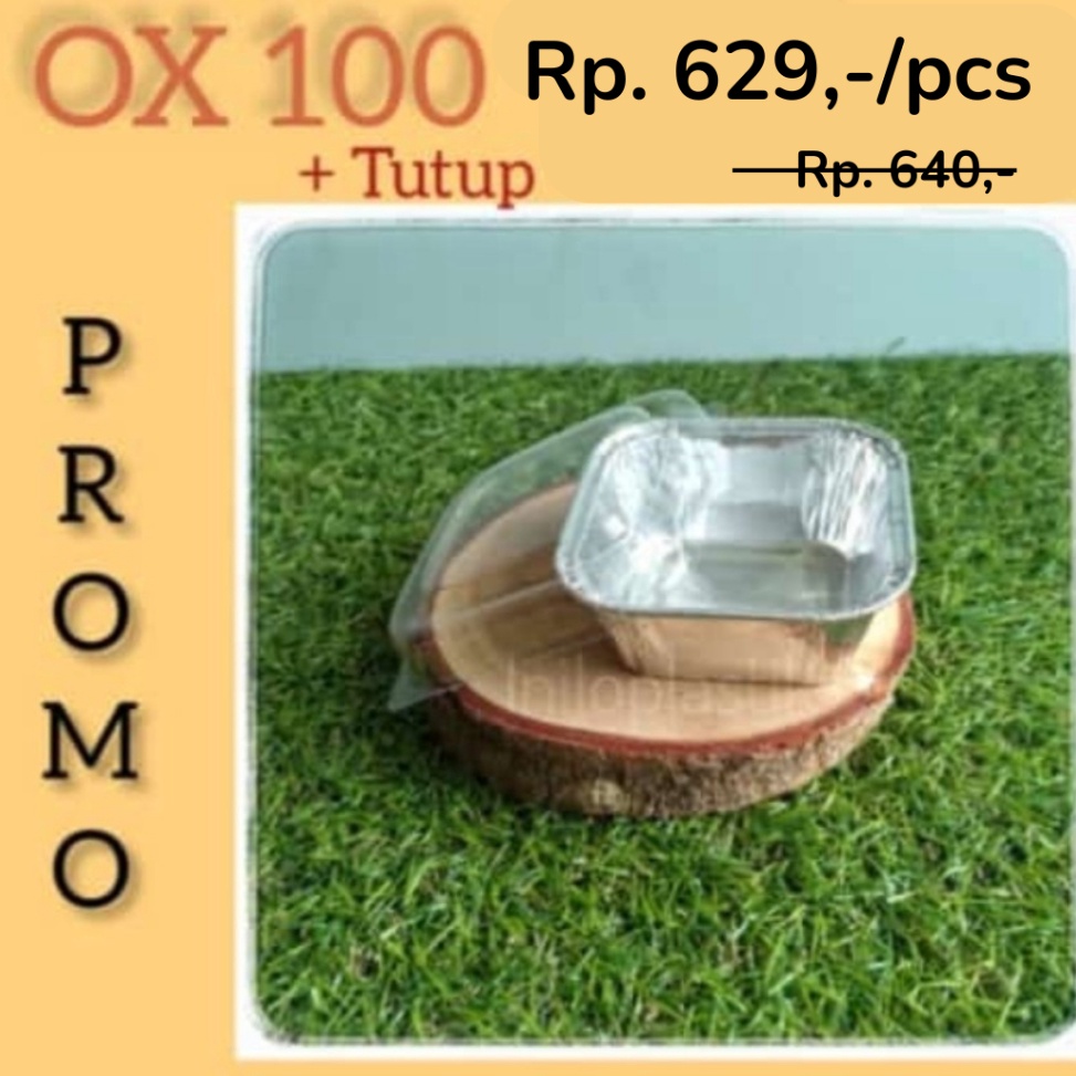 Grosiran Alumunium Foil Tray OX1  tutup 25 set  Aluminium OX1 OX 1 Kotak