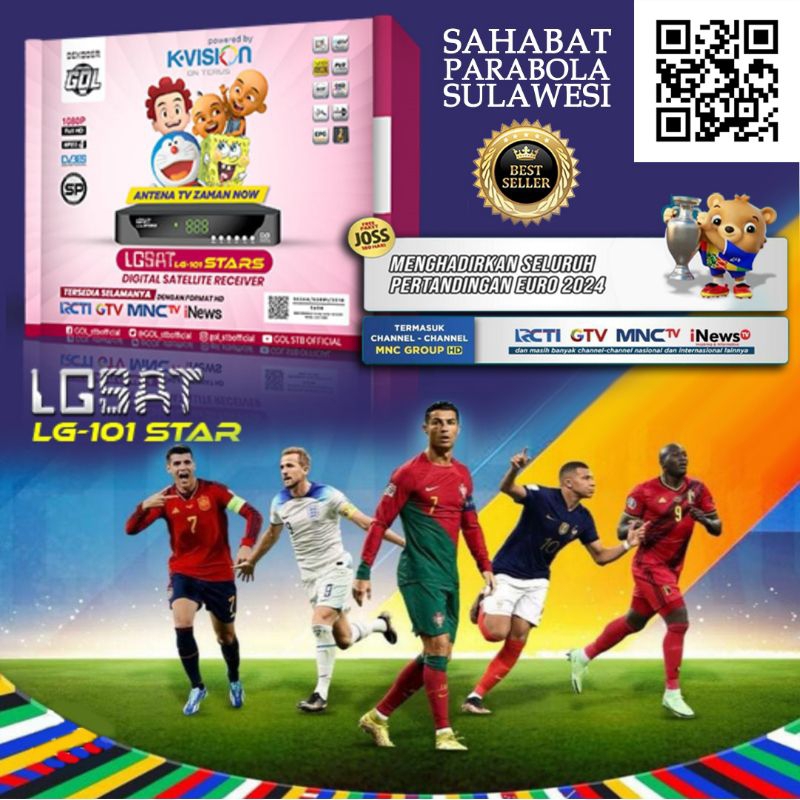 RECEIVER K-VISION GOL LGSAT LG-101 STARS #EURO 2024