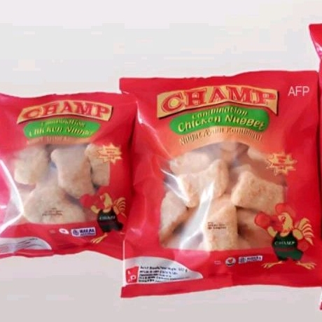 

Promo !!! Champ Nugget ayam kemasan 250 grm
